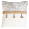 Livraison Standard/Rapide Castorama Coussin Banana Deco&Co Blanc Et Beige L.50 X L.50 Cm 5