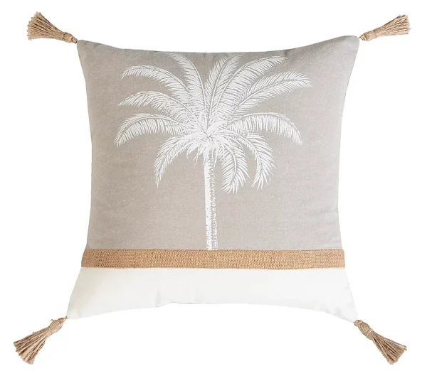 vente à bas prix Castorama Coussin Banana Deko & Co Blanc Et Beige L.40 X L.40 Cm 1