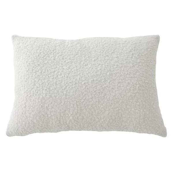 magasin en ligne france Castorama Coussin Bouclette L.60 X L.45 Cm Blanc 1