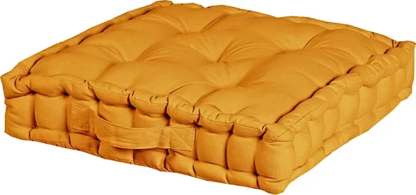 se précipiter pour acheter Castorama Coussin De Sol Curry Jaune Deco&Co L.45 X L.45 X Ep.10cm 1