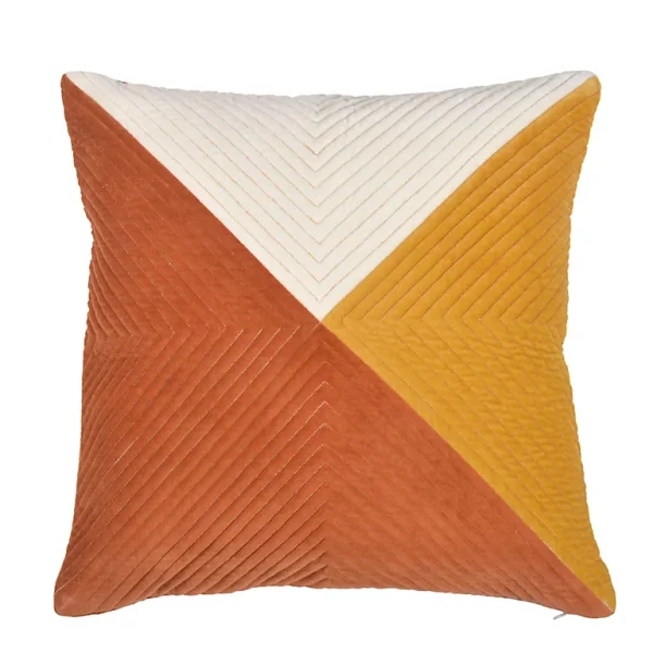 Castorama Coussin Effet Velours GoodHome Orozco 45 X 45 Cm Orange Large choix en ligne 1