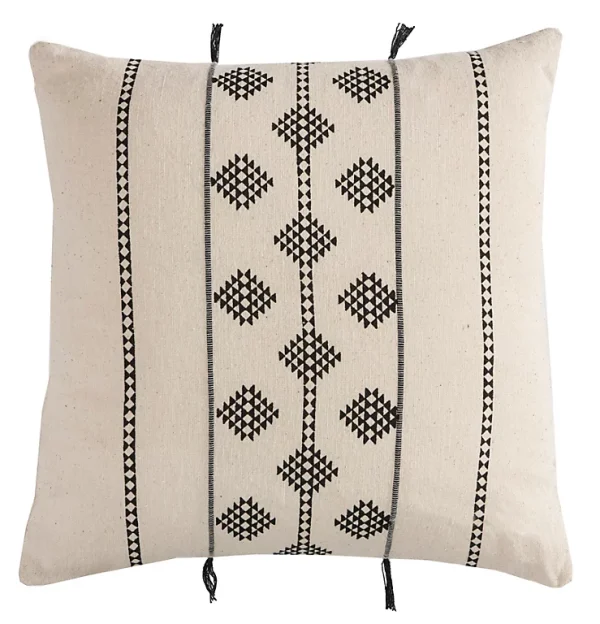 pas cher en ligne Castorama Coussin Eko Deco&Co Beige Et Noir L.40 X L.40 Cm 1