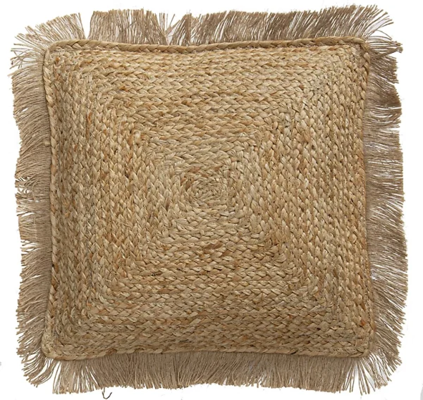 aux meilleurs prix Castorama Coussin Fringes Deco&Co Naturel Naturel L.40 X X L.40 Cm 1