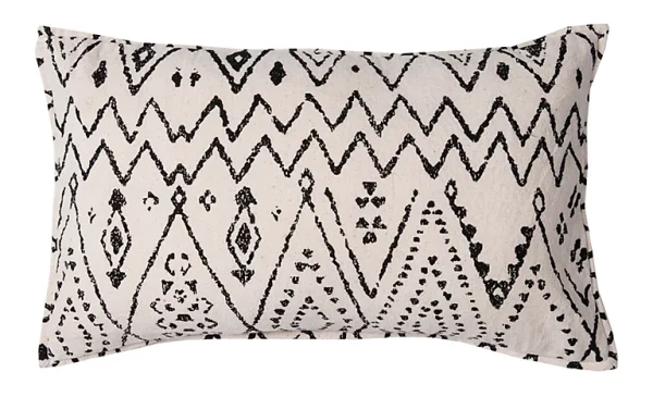 Castorama Coussin Imprimé Aztec Lima Deco&Co Noir Et Blanc L.50 X L.30 Cm Prix très abordable 1