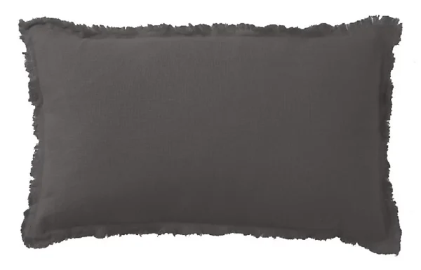 grande surprise Castorama Coussin Lin Effilé Gris Noir L.50 X L.30 Cm 1