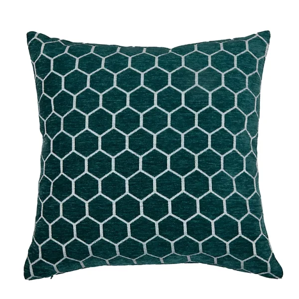 Castorama Coussin Teleite 45×45 Cm Hexagonal Sarcelle Retour gratuit en magasin. 1