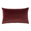 beauté Castorama Coussin Velvet Valgreta 30×50 Cm GoodHome Bordeaux 7