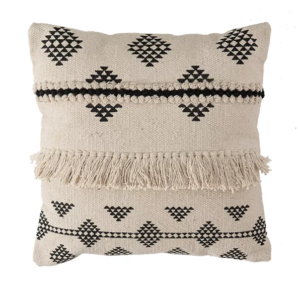 Castorama Coussin Weavingeko Deco&Co Naturel Et Noir L.40 X L.40 Cm marque pas cher en ligne 1