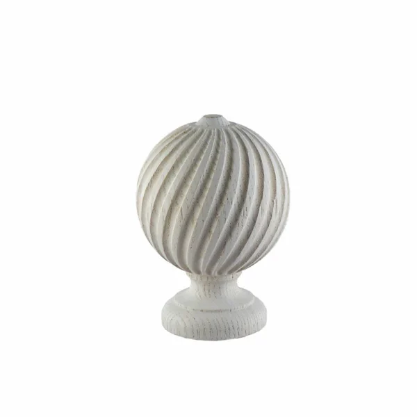 Castorama Embout Boule Décapée Pour Barre à Rideau GoodHome 28 mm Chalki Blanc en promotion 1