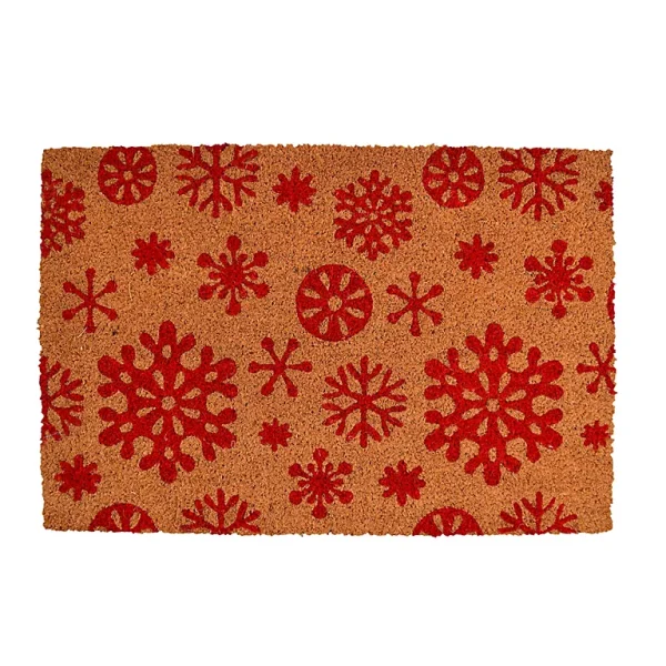 Castorama Paillasson De Noël En Fibre De Coco Naturelle à Motifs Flocons De Neige 40 X 60 Cm GoodHome acheter 1