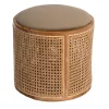 Castorama Pouf Coffre Oregon Canné Velours Deco&Co Beige Ø38 X H.38 Cm grossiste en ligne 5