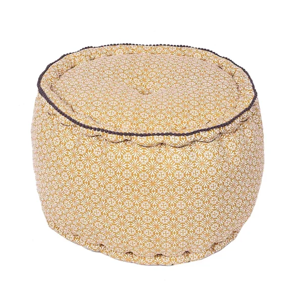 boutique en ligne france Castorama Pouf Native All Over Deco&Co Curry H. 30 X L. 40cm 1