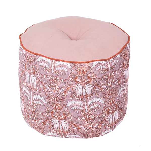 Castorama Pouf Rond Garance Rose Deco&Co H.30 X L.40 Cm france en ligne 1