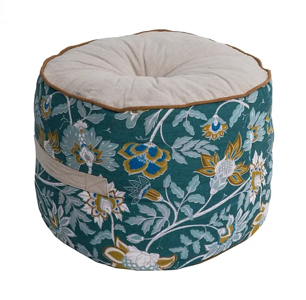 grande surprise Castorama Pouf Rond Iniana Vert Deco&Co H.30 X L.40 Cm 1