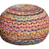 Castorama Pouf Rond Juste Multicolore Deco&Co H.40 X L.40 Cm en ligne officielle 7