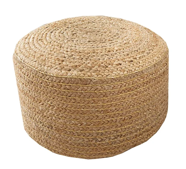 boutique en france Castorama Pouf Rond Jute Tressé Deco&Co Ø40 X H.30cm 1