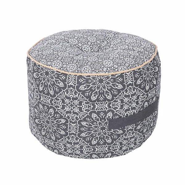 De super promotions disponibles Castorama Pouf Rond Slub Deco&Co Gris Ambroise H.30 X L.40 Cm 1