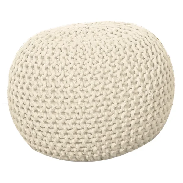 Castorama Pouf Tressé 45 X 30 Cm écru Authentic Original licence 1