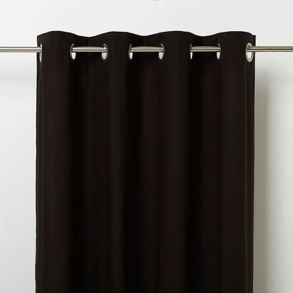 excellente qualité Castorama Rideau GoodHome Hiva Noir 140 X 260 Cm 1