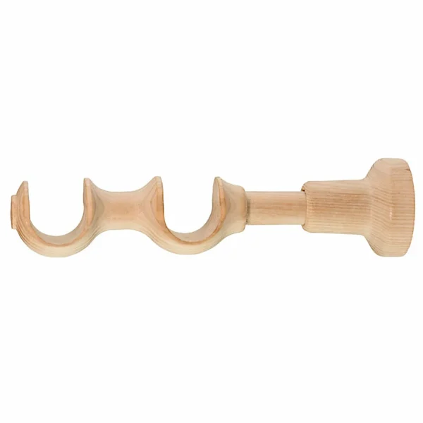 De super promotions disponibles Castorama Support Pour Barre à RideauGoodHome ⌀28/28mm 19,8×5,3cm Naturel 1