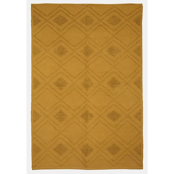 marque pas cher Castorama Tapis Bouclette 120 X 180 Cm Jaune 1