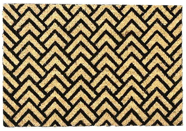 Acheter Castorama Tapis Coco écru Imprimé Chevron 40 X 60 Cm 1