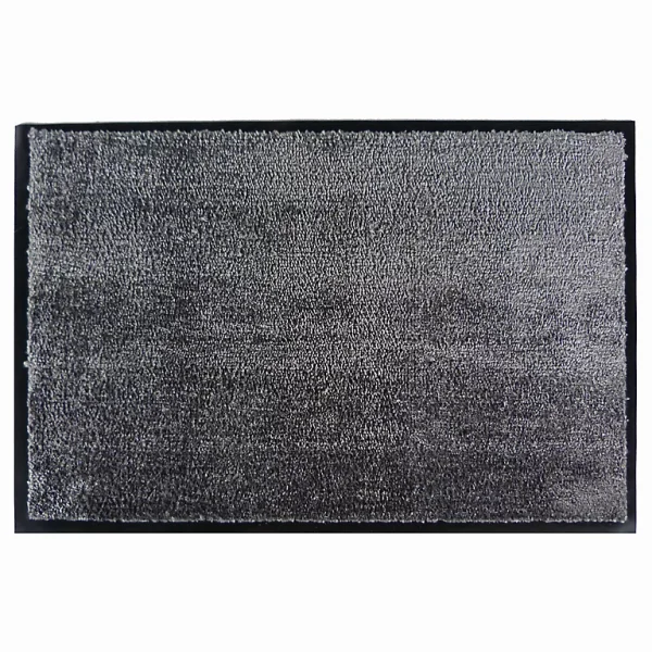 Livraison rapide Castorama Tapis En Microfibres Gris 60×90 Cm Avec Semelle En PVC 1