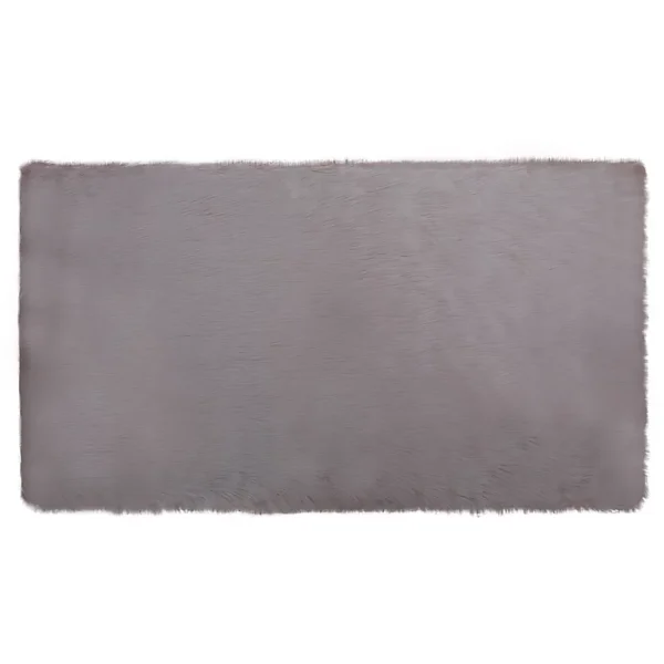 Large choix en ligne Castorama Tapis Imitation Mouton GoodHome 80 X 150 Cm Gris 1