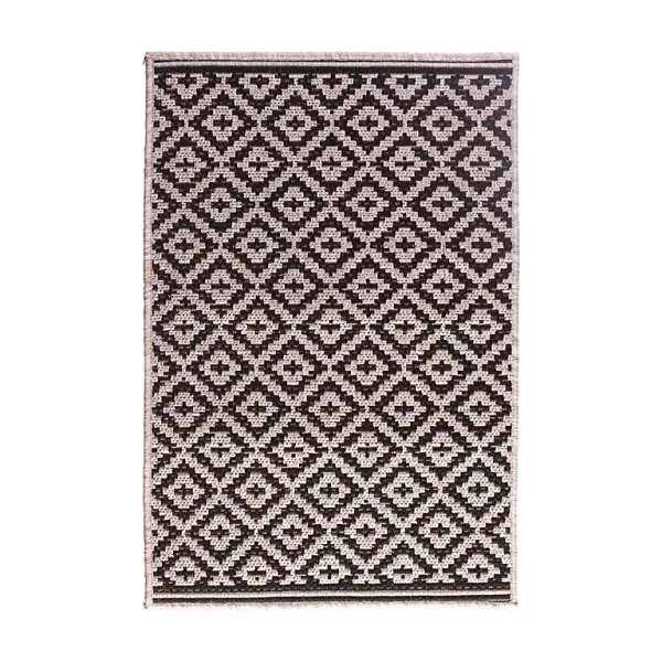 Les achats en ligne Castorama Tapis Losanges Noir Tempo 150 X 200 Cm 1