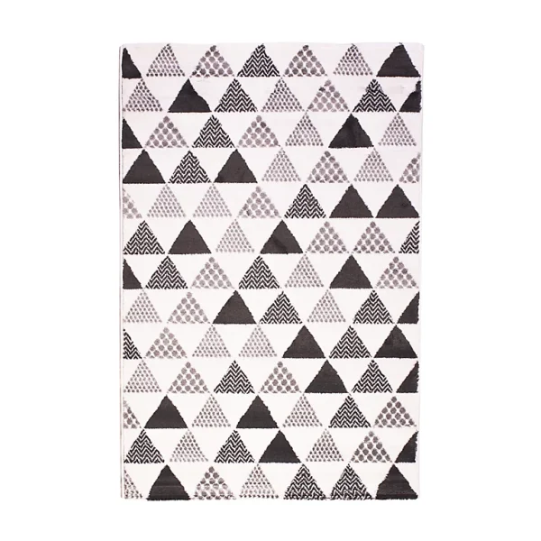 meilleur service Castorama Tapis Memento Triangles Blanc 100 X 150 Cm 1