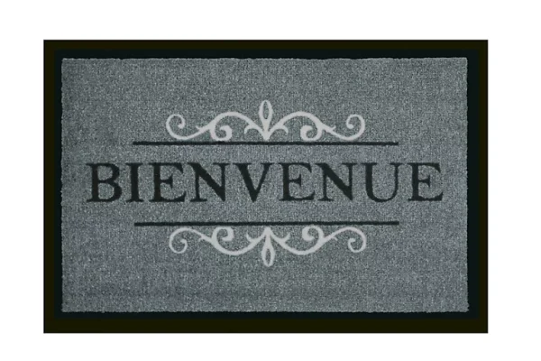 à prix imbattables Castorama Tapis Polyamide Imprimé Bienvenue Gris 40 X 60 Cm 1