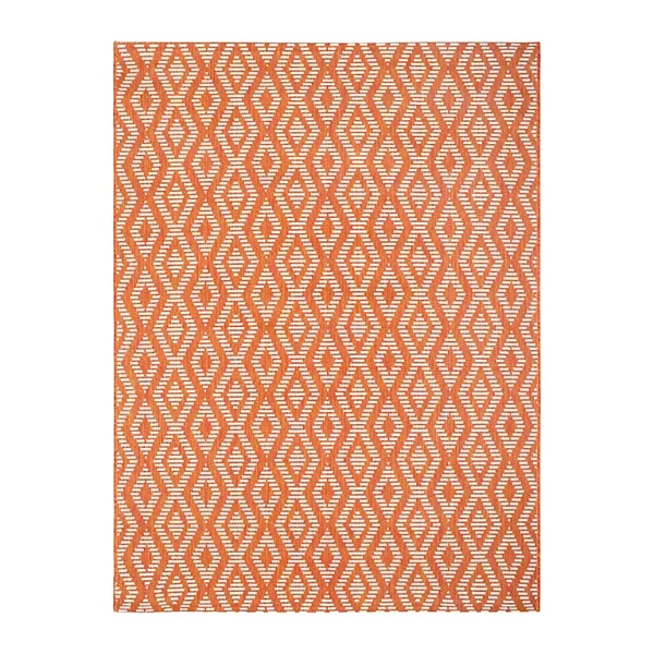 Castorama Tapis Shine 150 X 200 Cm Orange exclusivement disponibles 1