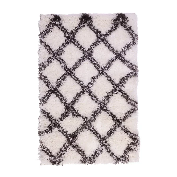 Castorama Tapis Tribal Losanges Blancs 150 X 200 Cm en ligne vente 1