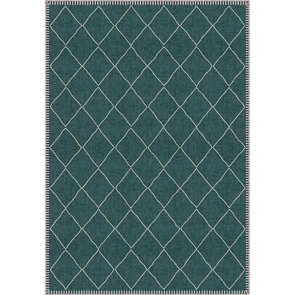 Castorama Tapis Vinyle Blue Losange 66 X 95 Cm De super promotions disponibles 1