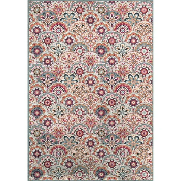 Castorama Tapis Vinyle Motif Arabesques, Mandalas Multicolore L.95x L.66 Cm X Ep. 2 Mm styles dernier cri 1