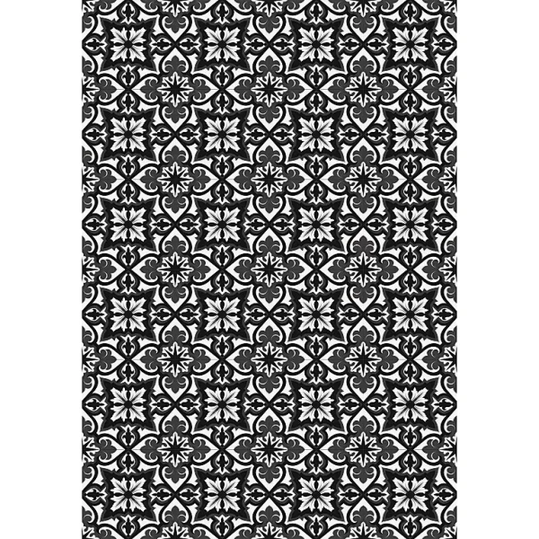 Castorama Tapis Vinyle Motif Carreaux De Ciment Et Arabesques Noires L.95 X L.66 Cm X Ep. 2 Mm boutique 1