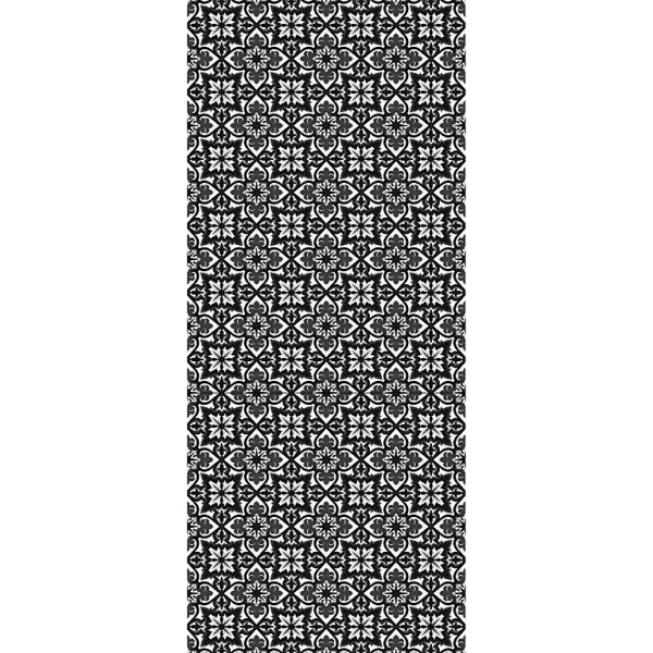 Prestation Et Rapide Castorama Tapis Vinyle Motif Carreaux De Ciments, Arabesques Noires Et Blanches L.116 X L.49,5 Cm X Ep. 2 Mm 1