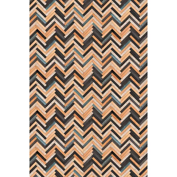 Castorama Tapis Vinyle Motif Chevrons Imitation Parquet Noyer L.148,5 X L.99 Cm X Ep. 2 Mm à prix d'occasion 1