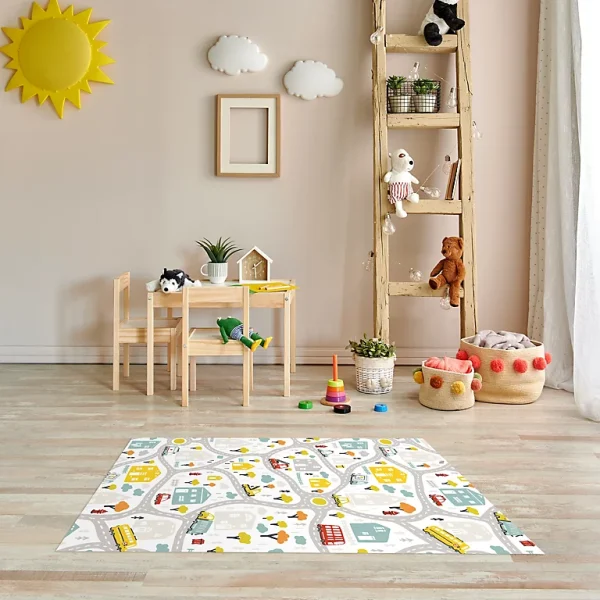 Castorama Tapis Vinyle Motif Jeu De Ville Enfant L.95 X L.66 Cm X Ep. 2 Mm marques pas cher 1