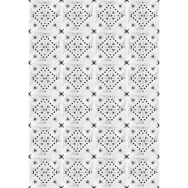 Castorama Tapis Vinyle Motif Mosaïque Blanc, Noir Et Gris L.95 X L.66 Cm X Ep. 2 Mm Vente 1