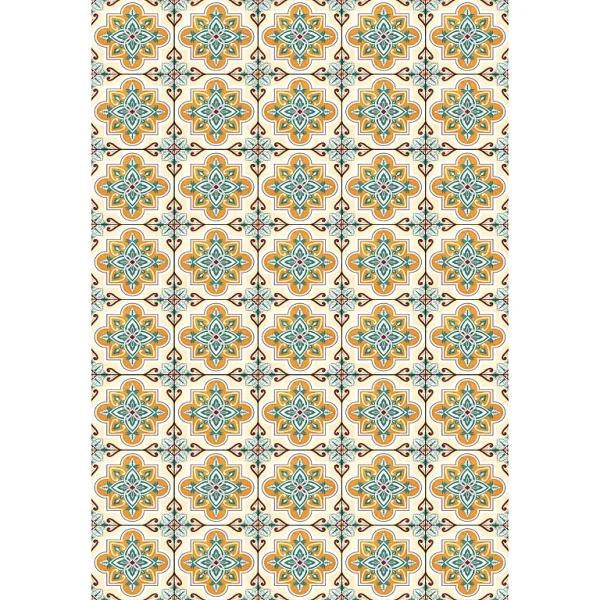 Castorama Tapis Vinyle Motif Mosaïque Orange, Vert Et Jaune L.95 X L.66 Cm X Ep. 2 Mm vente en ligne 1