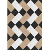 mode Castorama Tapis Vinyle Motif Rectangles, Carrés Blancs, Noirs Et Naturels L.95 X L.66 Cm X Ep. 2 Mm 7