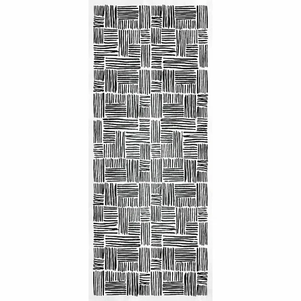 Les achats en ligne Castorama Tapis Vinyle Motif Traits Noirs L.160 X L.66 Cm X Ep. 2 Mm 1