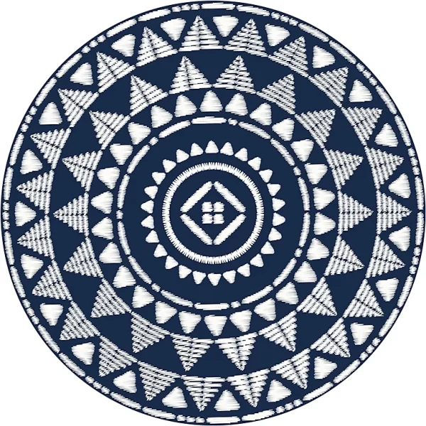 Castorama Tapis Vinyle Rond à Motif Bleu Et Blanc ⌀99 Cm économies garanties 1