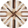 Nouvelle Collection Castorama Tapis Vinyle Rond Imitation Chevrons Coloris Naturels, Noyer & Bois Blanc ⌀99cm X Ep 2mm 7